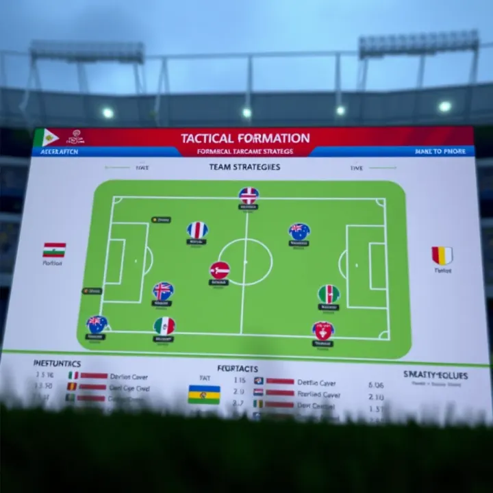 Tactical formation chart showing team strategies for Africa Cup of Nations match