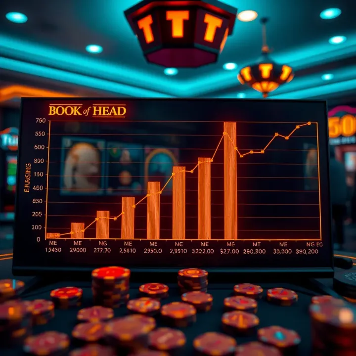 Graph illustrating bankroll management and wagering strategy for online slot gameplay