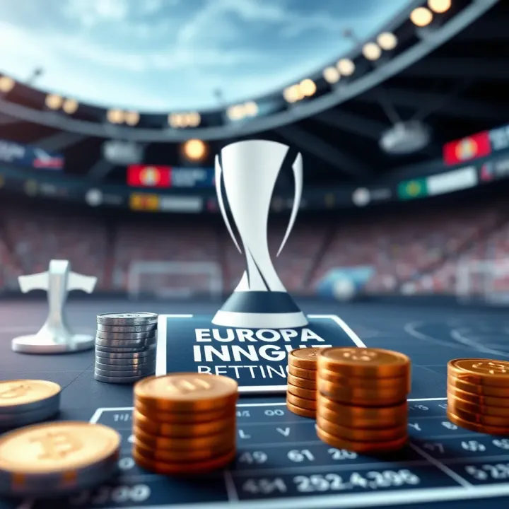 Graphic illustration of betting strategies featuring football icons, charts, and currency symbols representing smart wagering
