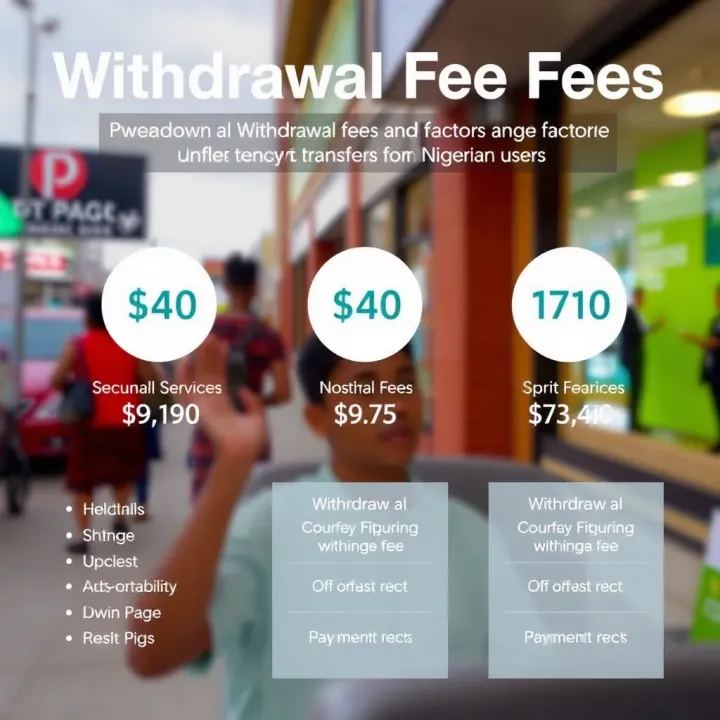 Graphic depicting fee breakdown and factors influencing withdrawal charges during online payment transfers in Nigeria