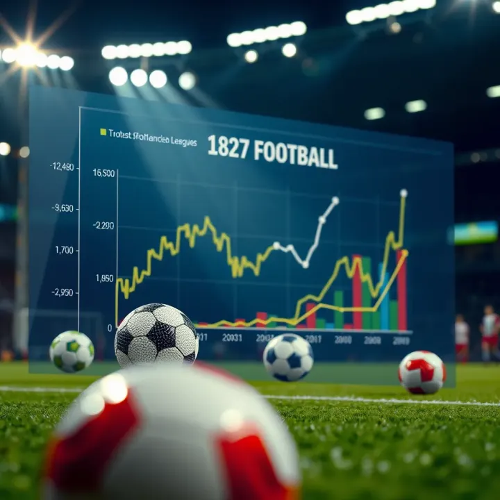 Graphical representation of football team performance trends and prediction data for betting