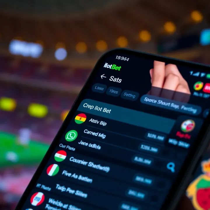 User interface of Ilot Bet app displaying sports betting options and odds
