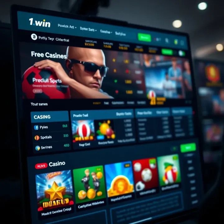 User interface of an online betting platform showing sports odds and casino game options