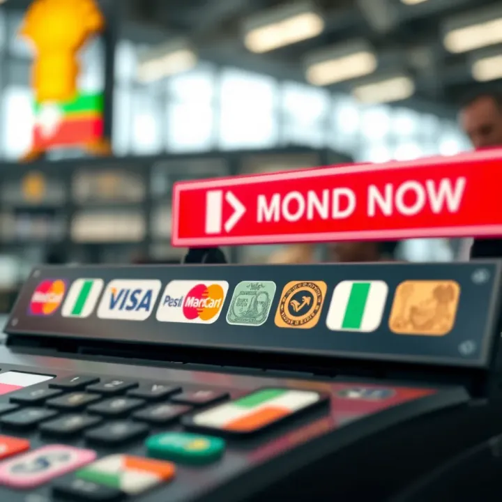 Digital payment options icons representing Nigerian currency for seamless online betting transactions