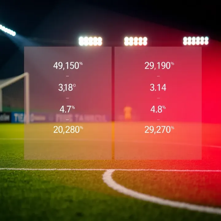 Football pitch with tactical markings and data overlays representing team performance analysis in the Nigerian Professional Football League