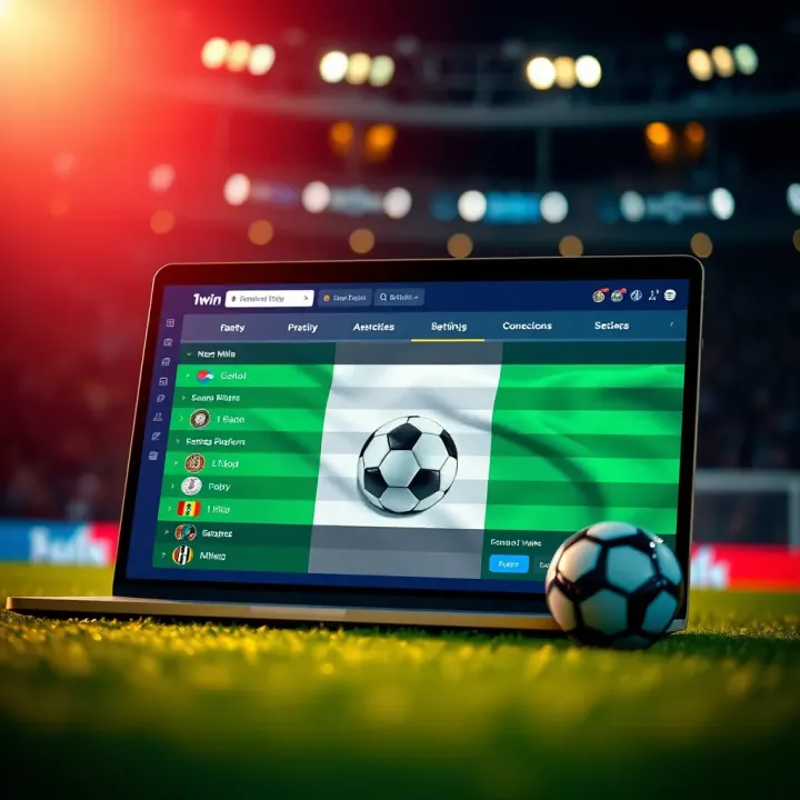 Online betting platform interface displaying football betting options with Nigerian flag