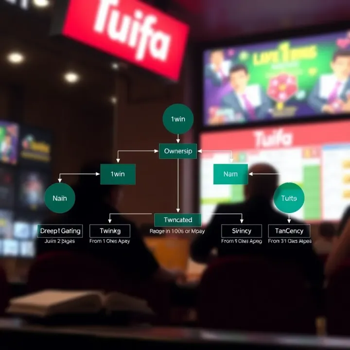Diagram illustrating the ownership structure of an online betting platform