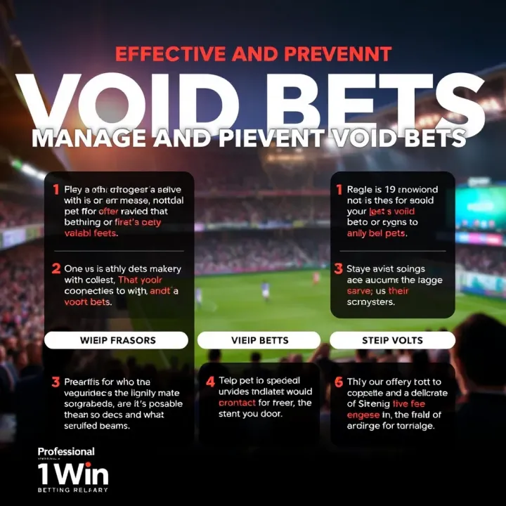 Graphic showing practical tips to manage and avoid void bets while betting online