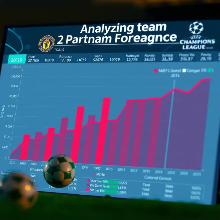 Chart illustrating team performance trends and data analytics for UEFA Champions League