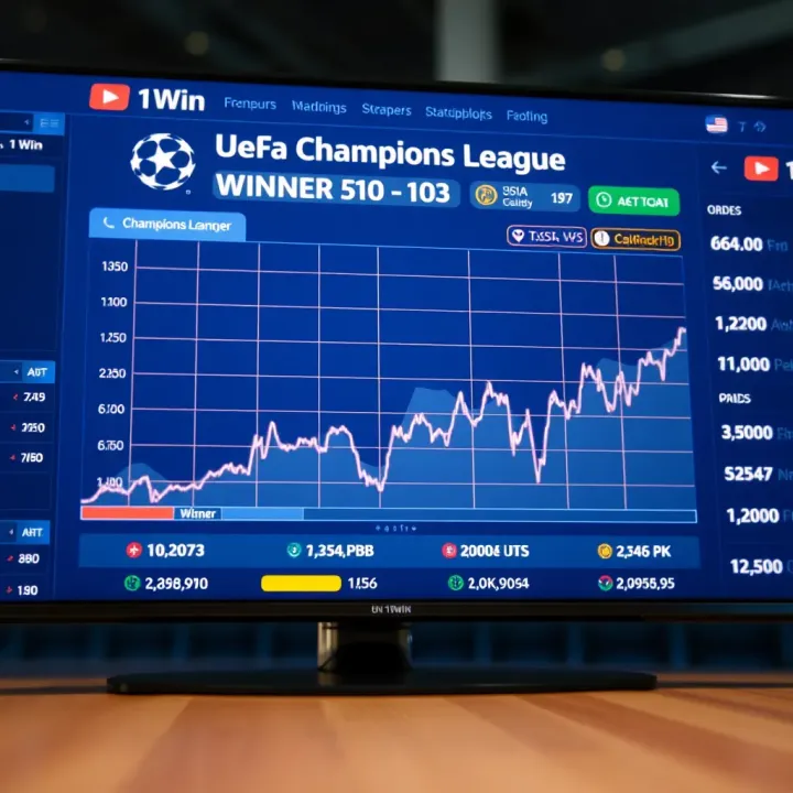 Graph showing fluctuating odds for UEFA Champions League winner on betting platform