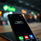 Smartphone screen showing the 1win app crash error message