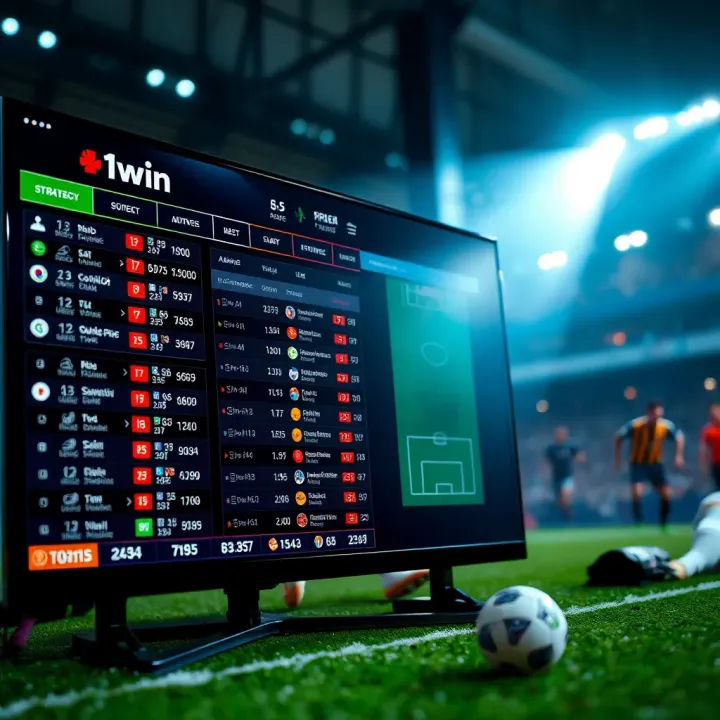 Detailed analysis of football strategies on a digital screen with betting odds and team data